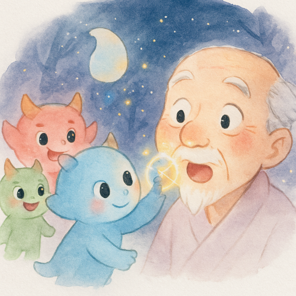 도깨비가 할아버지의 혹을 떼어내는 마법 같은 순간